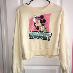 Garage Mickey Mouse Vintage Looking crop sweater